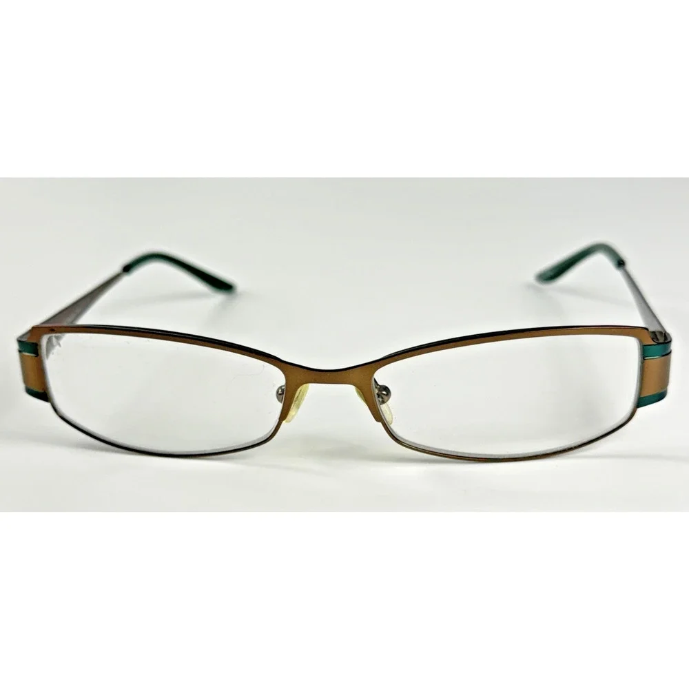 Wildflower 135 Brown Emerald Womens Rect 53-16-135mm Eyeglasses FRAMES ONLY